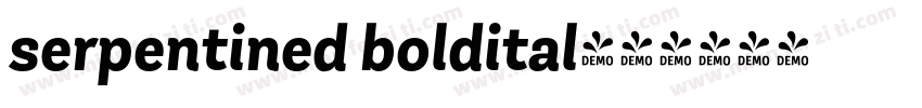 serpentined boldital字体转换